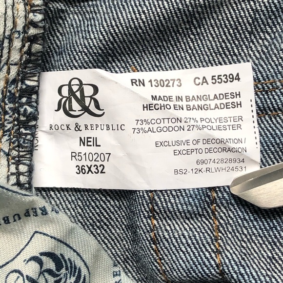 SOLD! Rock & Republic NEIL 36x32 Men’s Jeans - Picture 8 of 8